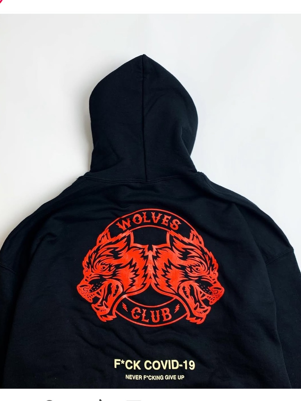 Darc Sport 2020 F*CK COVID-19 Wolves Hoodie Black Red NFGU